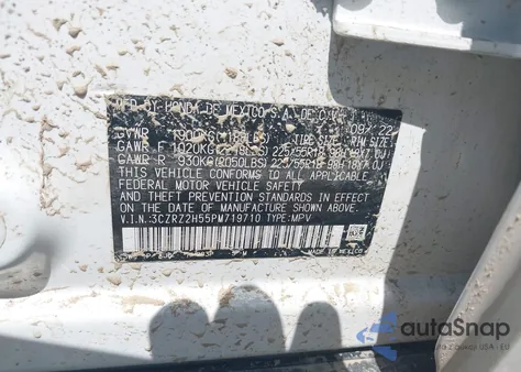 2023 Honda Hr-V Awd Sport from USA, damaged, VIN 3CZRZ2H55PM719710